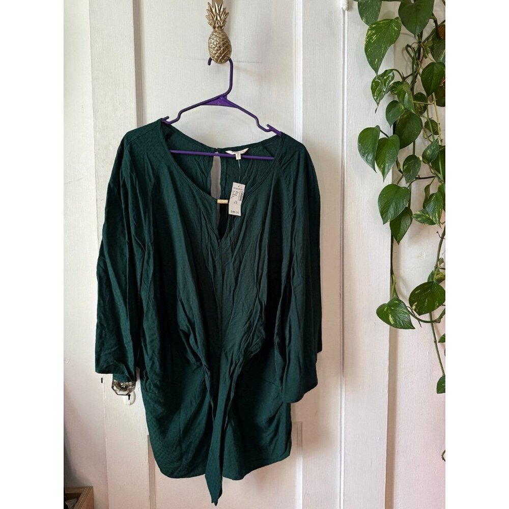 Dress barn Krazy Kat women’s size 2X large green blouse new with tags